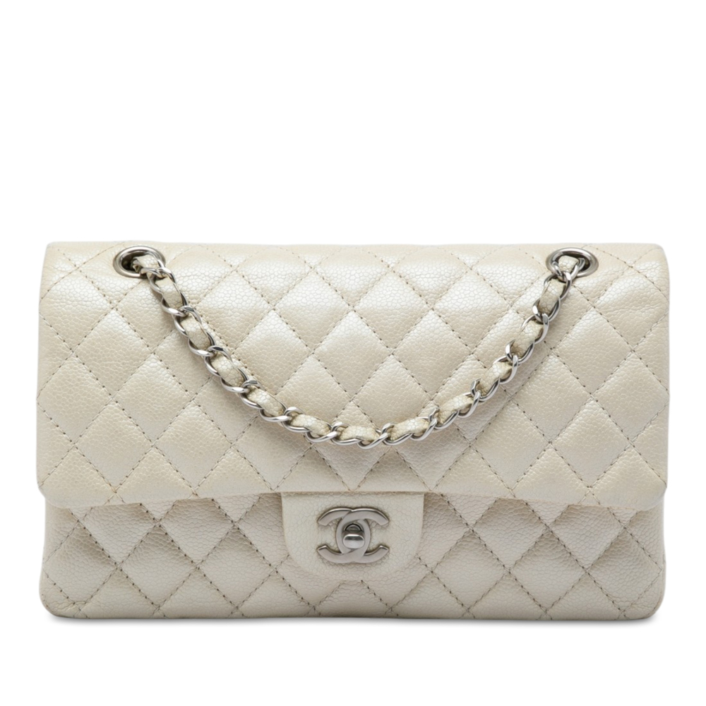 Pre-Loved Chanel Medium Classic Iridescent Caviar Double Flap